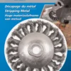 Stålbørste tvinnet 115 x 0,5 med m14 gjenger og tråd