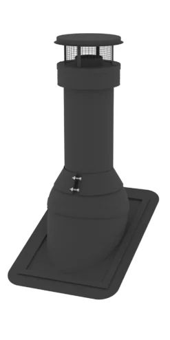Stålpipe rund for takstein/shingel/papp Ø150 3,5 meter