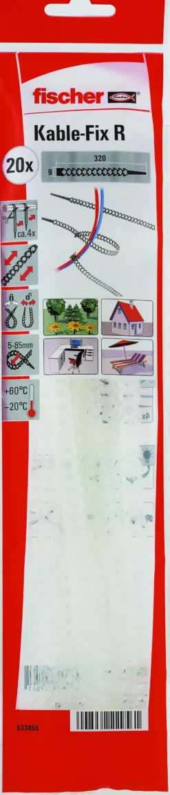 Strips kabelfix R transparent 20 stk