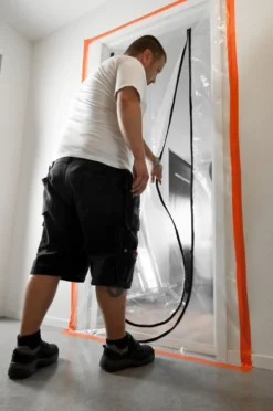 Støvdør i plast 112x214cmrokka