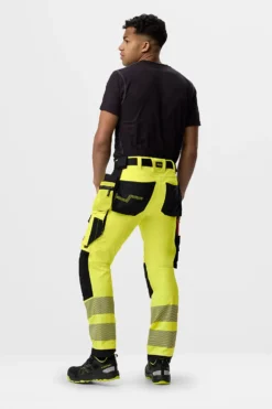 Synlighetsbukse gul/sort KL2 str 46