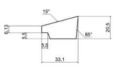 Taklist furu 21x034x4400 ESK NCS S8500N