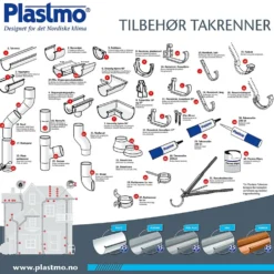 Takrenne plast 3 meter 10 sort