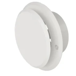 Tallerkenventil hvit plast rund karm/ramme 4