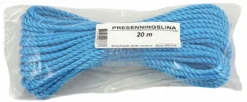 Tau presenningsline 6mm 20m blå polypropylen 3-slått