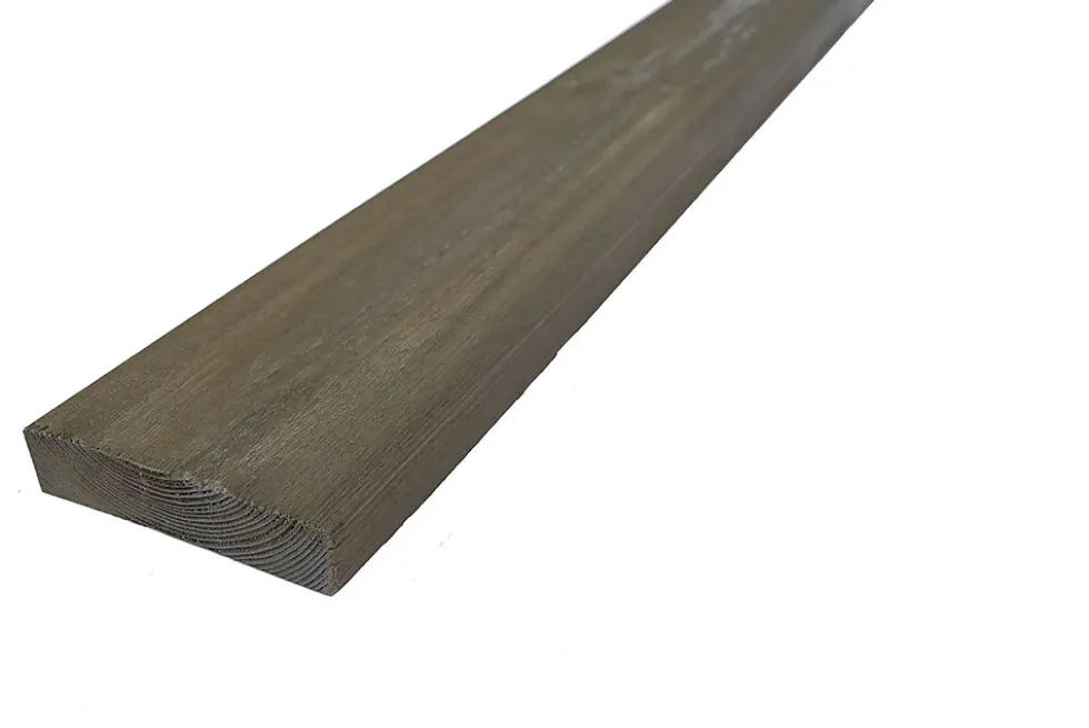 Terrassebord royalimpregnert grå Concise furu Uno 28x120 mm