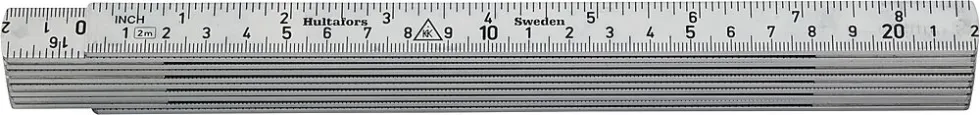 Tommestokk alum a61-2-10 metris/tomme hultafors