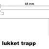 Trappenese 14mm eik pale white a profil a live pure 56x83x2200mm