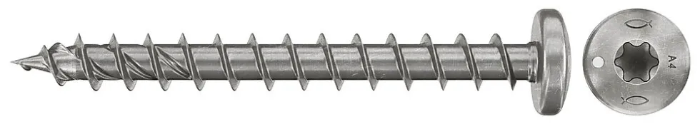 Treskrue syrefast A4 panhode TX 5x30 mm 200 stk