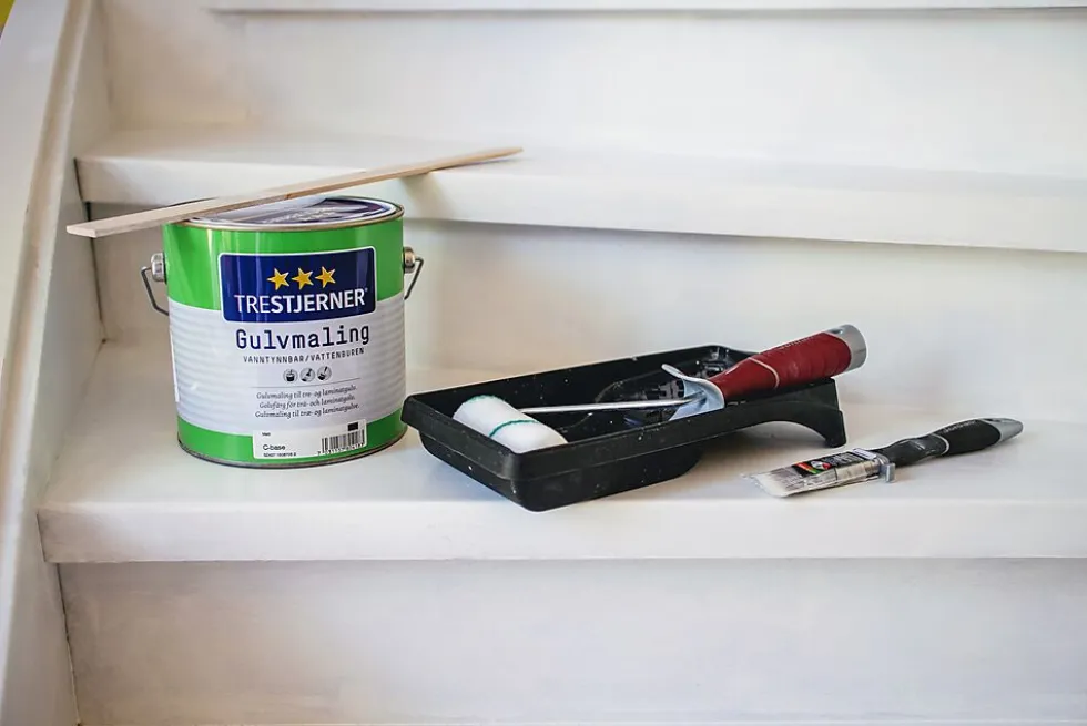 Trestjerner gulv bl hvit 3l gulvmaling blank