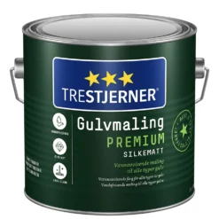 Trestjerner gulvmaling premium hvit base 2,7 liter