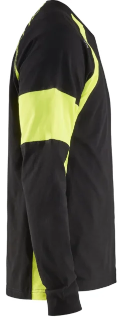 T-skjorte lang arm 352010309933xxxl svart/gul