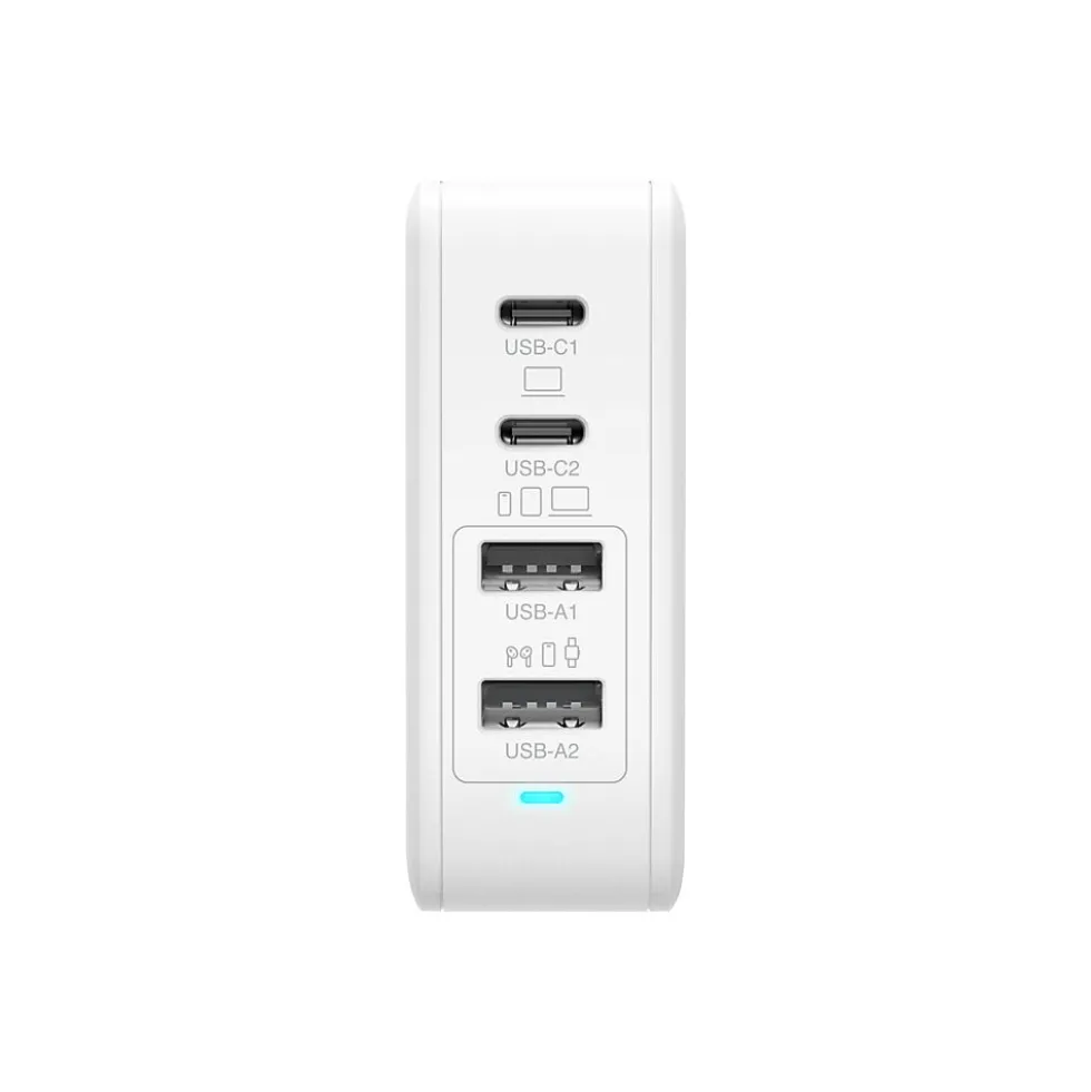 Vegglader GaN PD 100W 2x USB-C og A