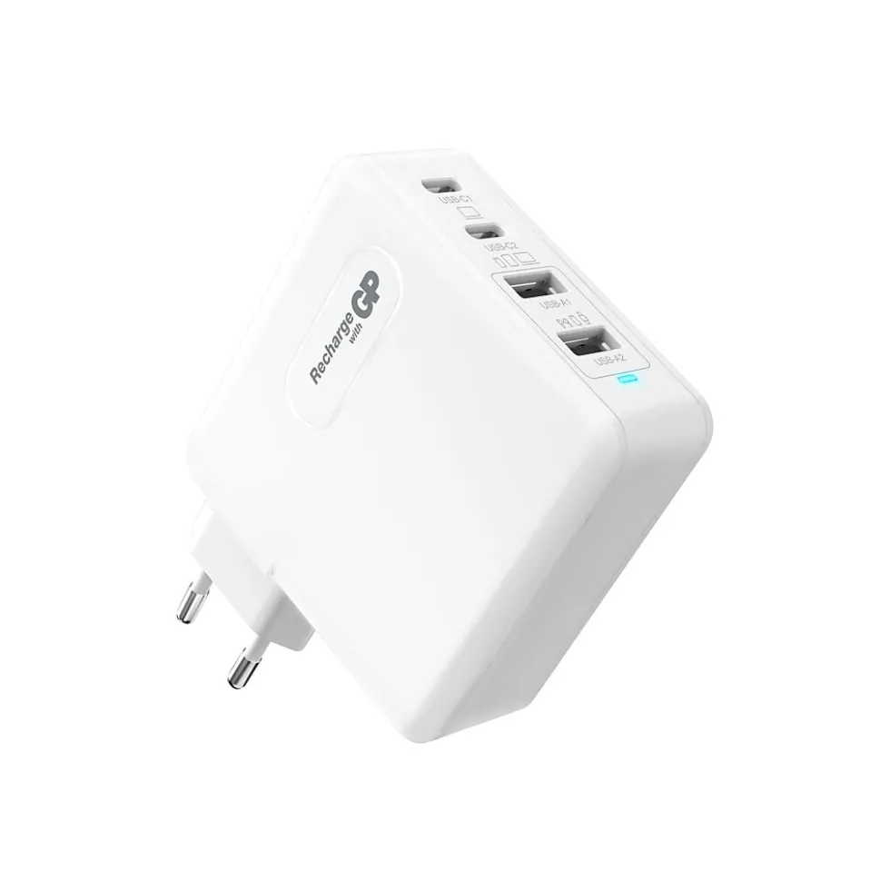 Vegglader GaN PD 100W 2x USB-C og A