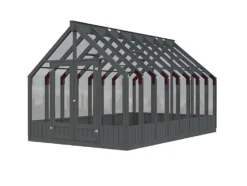 Veksthus Emilia 13,8 m2 gråmalt