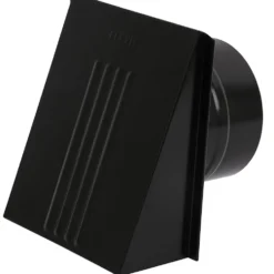 Ventilatorventil med spjeld Ø125 mm sort
