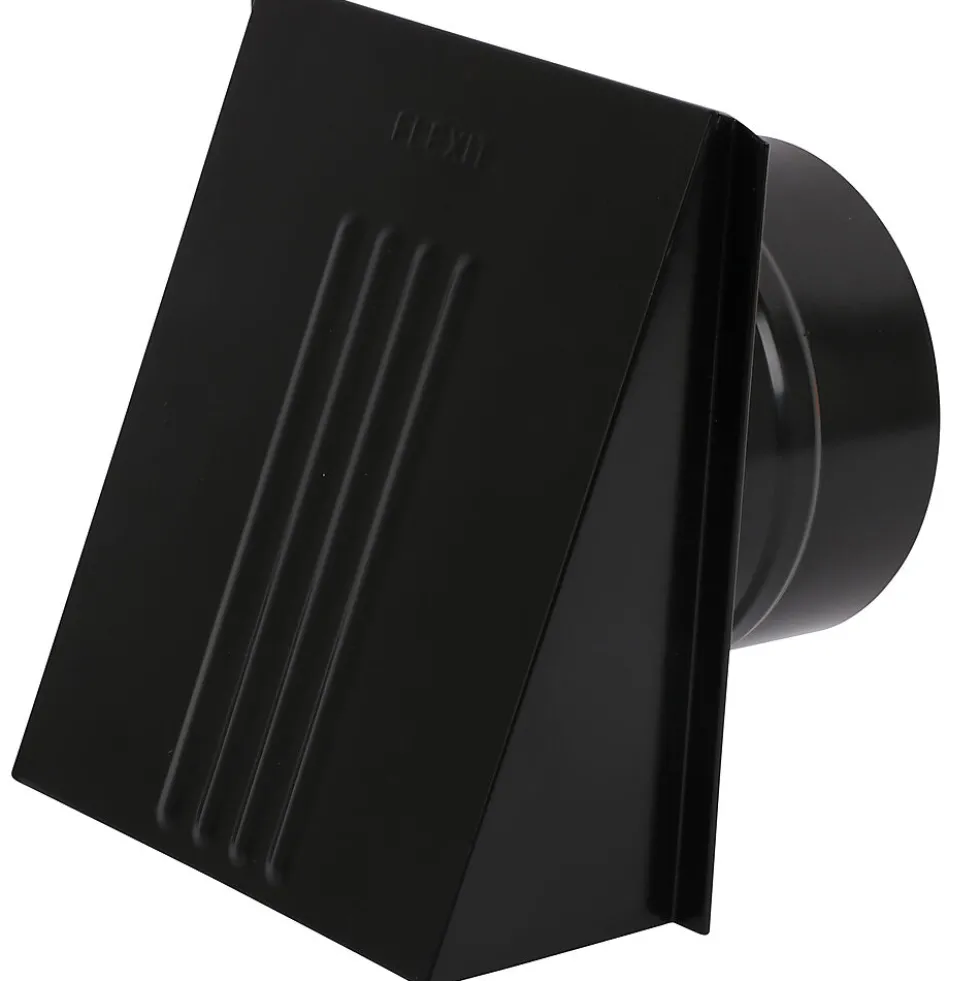 Ventilatorventil med spjeld Ø125 mm sort