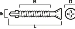 Vingeskrue stål sh bs 5,5x105 -100 senkhode borspiss corrseal