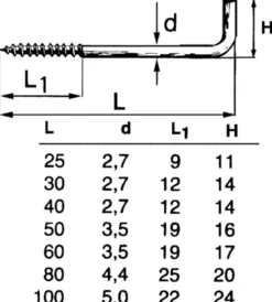 Vinkelkrok 7 50x3,5mm fzb a-8essve