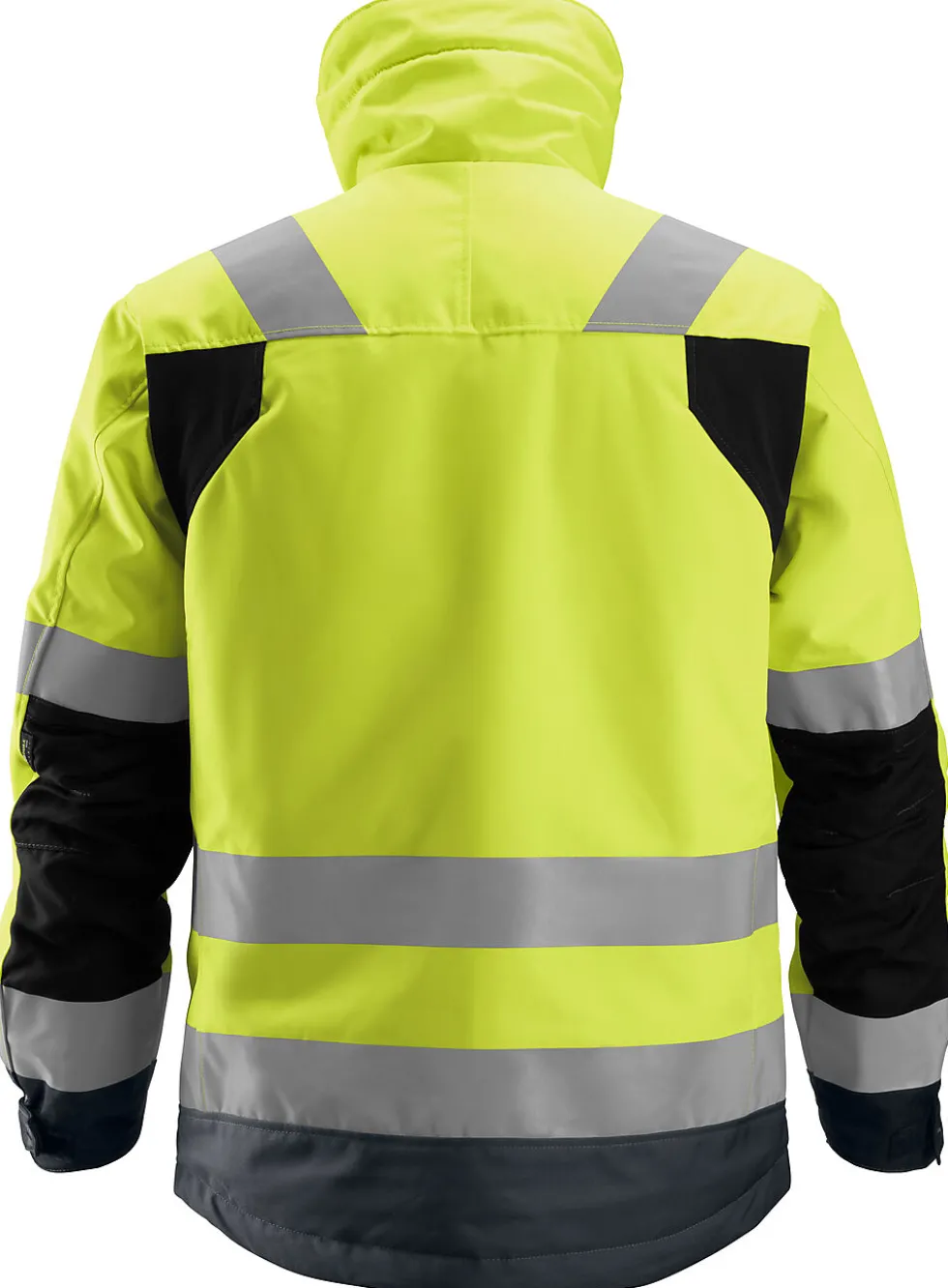 Vinterjakke high-visibility gul/mørk grå str XS