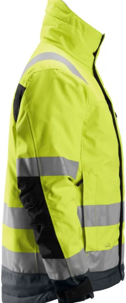 Vinterjakke high-visibility gul/mørk grå str XS