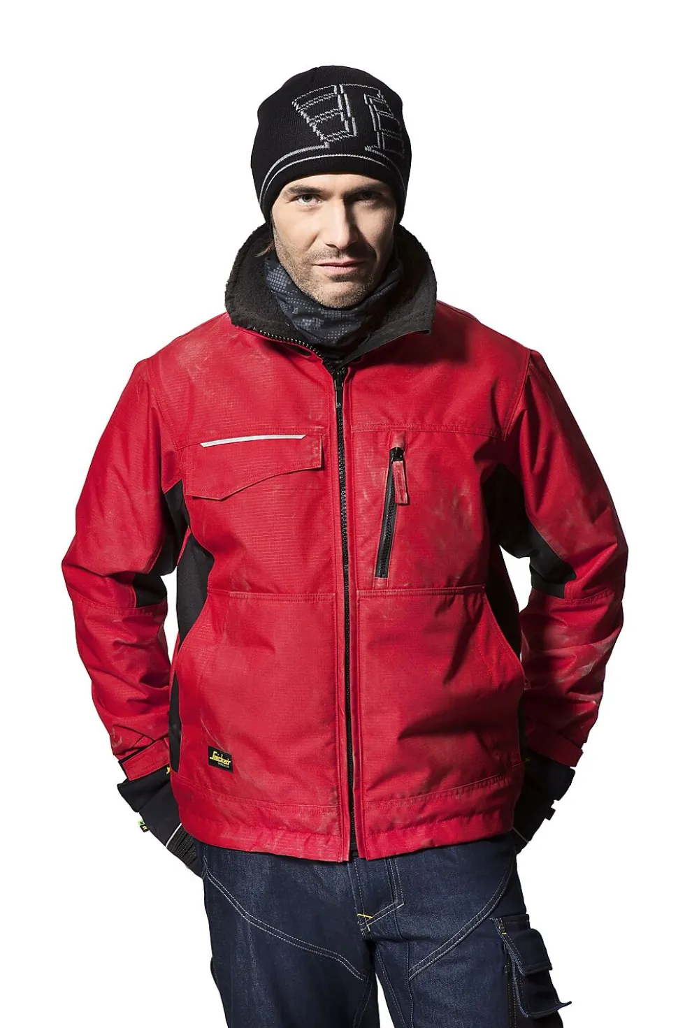 Vinterjakke 1128 hvit/sor xxlsnic 100% polyester rip-stop