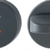 Vrider wc ledig/opptatt black matt rød og hvit indikator