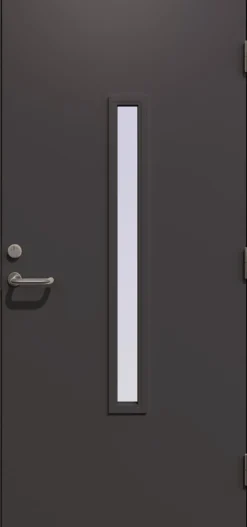 Ytterdør Herakles 90 x 210 cm høyrehengslet mørk grå