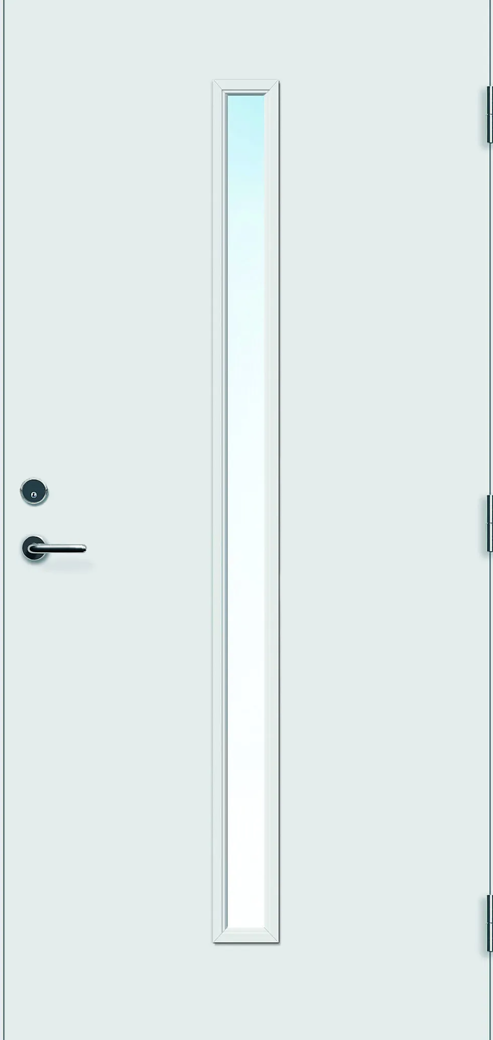 Ytterdør Hovdeby kompakt 100x210 cm frostet glass svart høyre