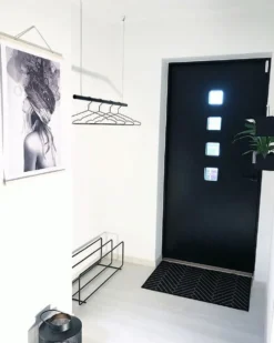 Ytterdør Larvik med glass hvit høyre 100x210 cm