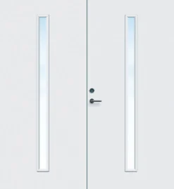 Ytterdør tofløyet Hovdeby frostet glass hvit høyre 170x210 cm
